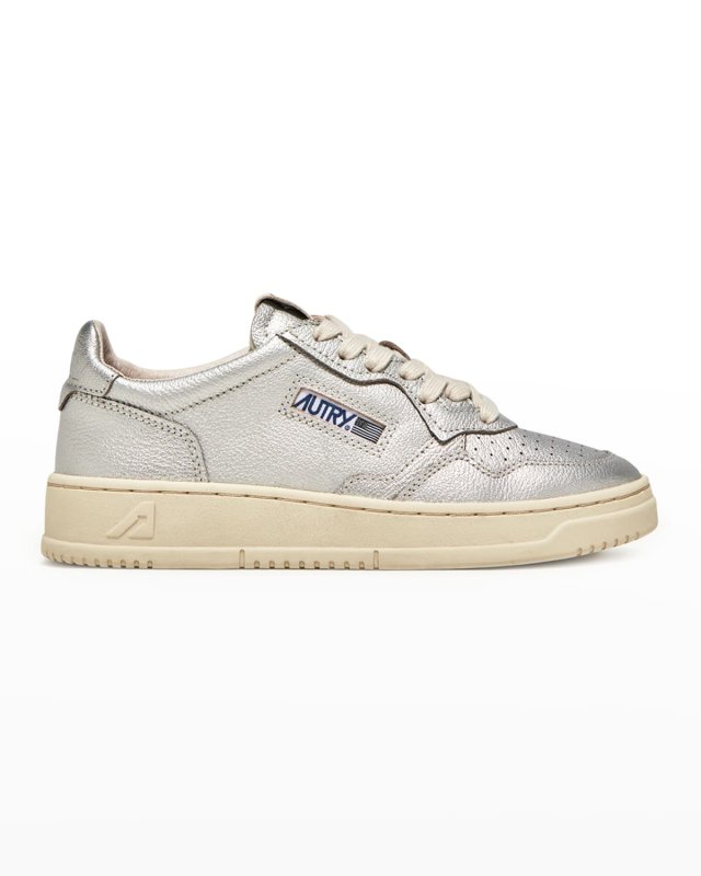 Medalist Low-Top Metallic Sneakers